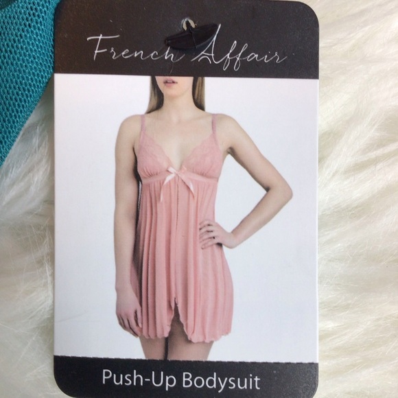 French Affair 2Pc Green Babydoll and G-String Panty Lingerie Set Choose Size - Picture 7 of 12